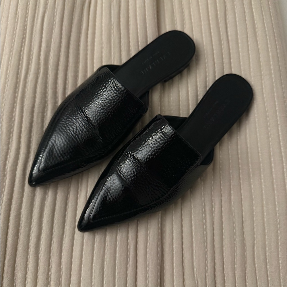 Everlane Boss Loafer Mule Black Patent Leather 
Size 6 - Picture 2 of 11